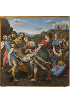 Transport of Jesus Christ to the Sepulchre, detail, c.1600-10 (oil on canvas)