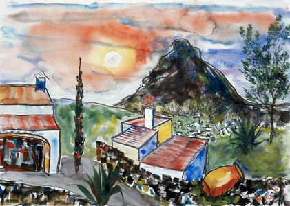 Sunset In Javea, Spain (oil)