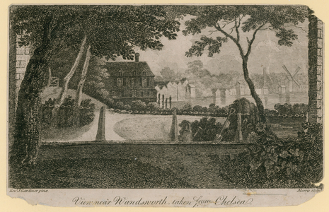 View near Wandsworth from Chelsea (engraving)