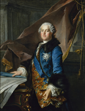 Portrait of Abel Poisson, Marquis de Marigny (1727-1781), Superintendent of the King's Buildings, circa 1755 (oil on canvas)