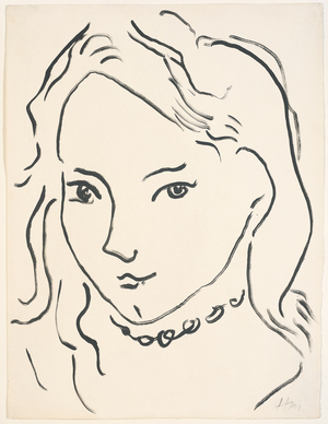 Portrait of Marguerite, c. 1906-1907 (brush and India ink on paper)