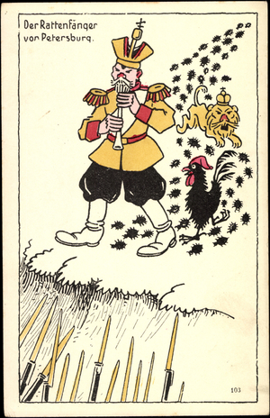 Artist Rattenfänger v Petersburg, Amag, Nicholas II