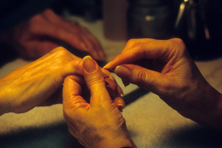 Zeitgeist society USA Arizona yoh manicure in the retirement town Sun ..., 1990 (photo)