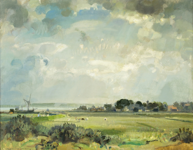 Suffolk River (oil on canvas)