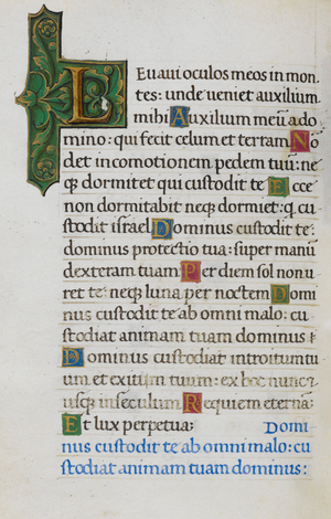 Text page with initial 'L'