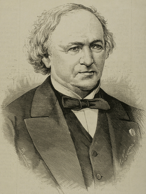 Portrait of Jean Baptiste Andre Dumas (1800-1884), French chemist (engraving)