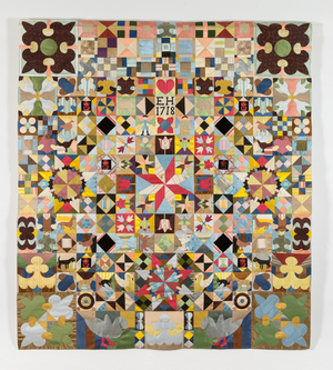 1718 Replica Silk Patchwork Coverlet (textile)