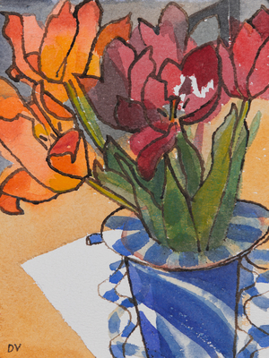 Tulips (w/c & ink)
