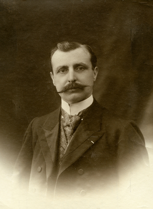 Portrait of aviator Louis Bleriot, c1900-10s (photo)