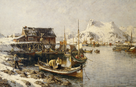 Tjeldbergtind, Lofoten, 1888 (oil on canvas)