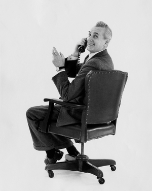 Businessman talking on the telephone