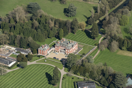 Fawley Court, design attributed to Sir Christopher Wren and the inspiration for Kenneth Grahames Toad Hall written in 1908, Henley on Thames, Buckinghamshire, 2018 (photo)