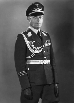 Stabsmusikmeister Haase of the regiment "General Goering", 1940 (b/w photo)