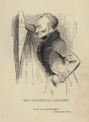 Kenny Meadows: The Theatrical Manager (engraving)