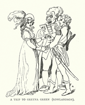 A trip to Gretna Green, Rowlandson (engraving)