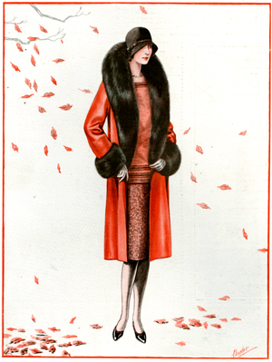 Detail from The Queen Magazine Cover, 1928 (colour litho)
