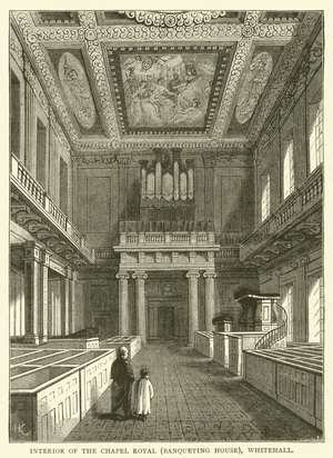 Interior of the Chapel Royal, Banqueting House, Whitehall (engraving)