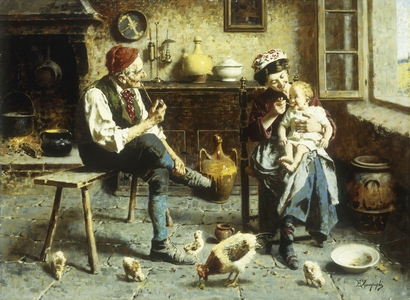 The Happy Family (oil on canvas)