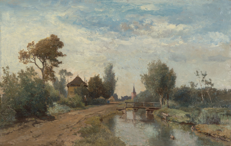 Landscape near Kortenhoef, 1877 (oil on panel)