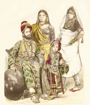 People from East Indies, 19th century (copper plate print)