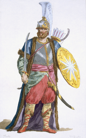 Chief of the Saphis, 1780 (coloured engraving)