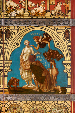 Great bookcase, 1859-62 (pine, carved, painted and gilded)