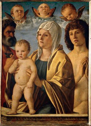 Madonna and Child between Saints Peter and Sebastian …