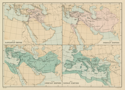 Babylonian Empire; Persian Empire; Grecian Empire; Roman Empire (colour litho)