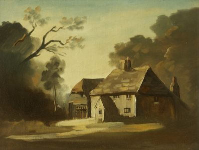 A Sussex Cottage, 1951 (oil on canvas)