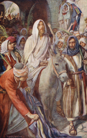 New Testament: "Hosanna to the Son of David" (colour litho)
