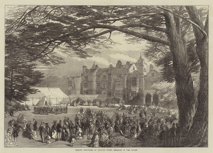 Wedding Festivities at Holland House, Breakfast in the Garden (engraving)