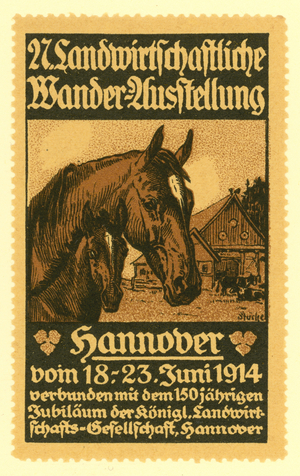 Agricultural Exhibition, Hannover, Germany, 1914 (colour litho)