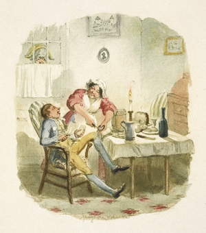 Illustration for "Oliver Twist", 1895 (engraving)