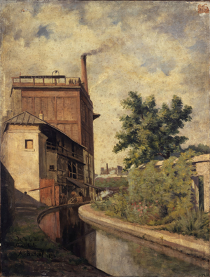La Bièvre, rue Croulebarbe (Usine de la veuve Lanier), 1885 (oil on canvas)