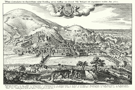 Siege of Heidelberg by the Count of Tilly, 1622 (engraving)