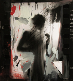 Studio 1A, 2024 (oil on silver gelatin print mounted on aluminium)