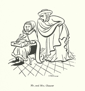 Mr and Mrs Chaucer (litho)