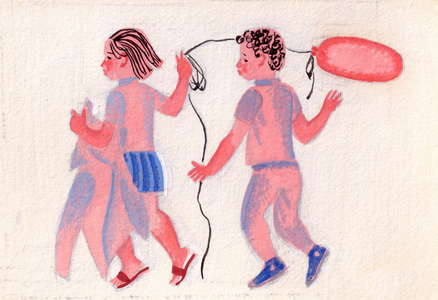 Illustration from 'Sit Down and Listen' by Silva Kaputikyan, 1969 (gouache on paper)