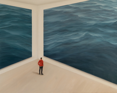 Looking at the sea, 2019 (oil on canvas)