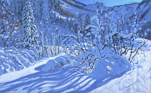 Fresh snow, Les Arcs, France, 2018 (oil on canvas)