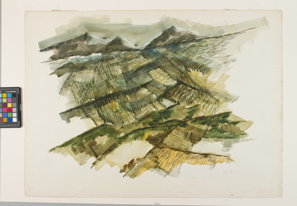 Aerial Space #1, 1958 (watercolor on white paper)