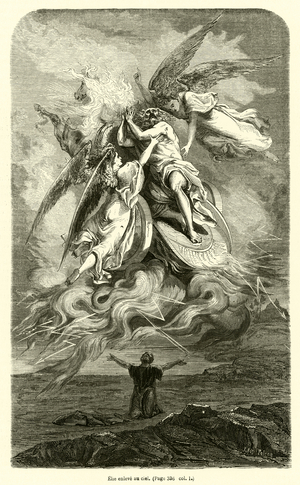 Elie enleve au ciel (engraving)