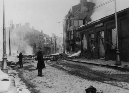 Post-Battle Debris, 1942 (b/w photo)