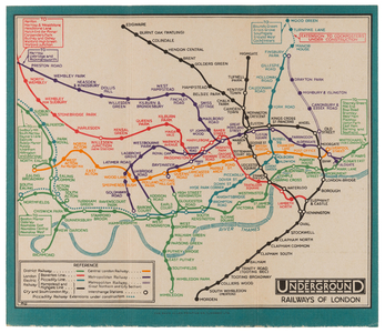 London Underground Pocket Map, c.1931