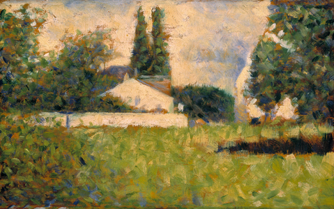 House among trees / Maison dans les Arbres, c.1883 (oil on panel) 