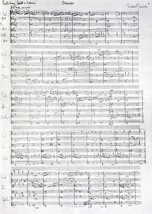 Richard Strauss overture score for 'Capriccio'