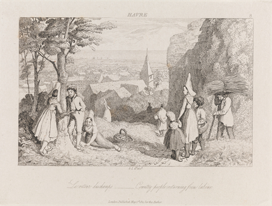 Returning From Labor, Havre, c.1821 (etching)