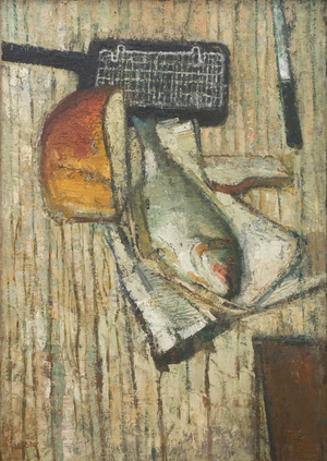 Fish with Grill, 1954-55 (oil on canvas)