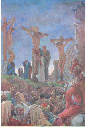 The Crucifixion,  (colour litho)