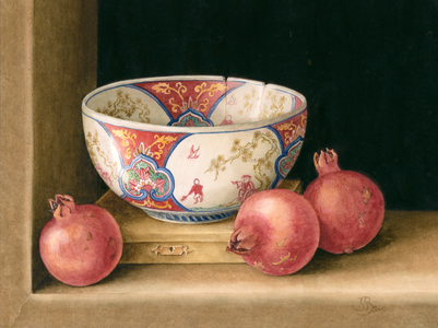 Pomegranate and bowl